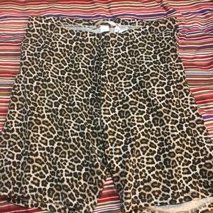 Cheetah print biker shorts